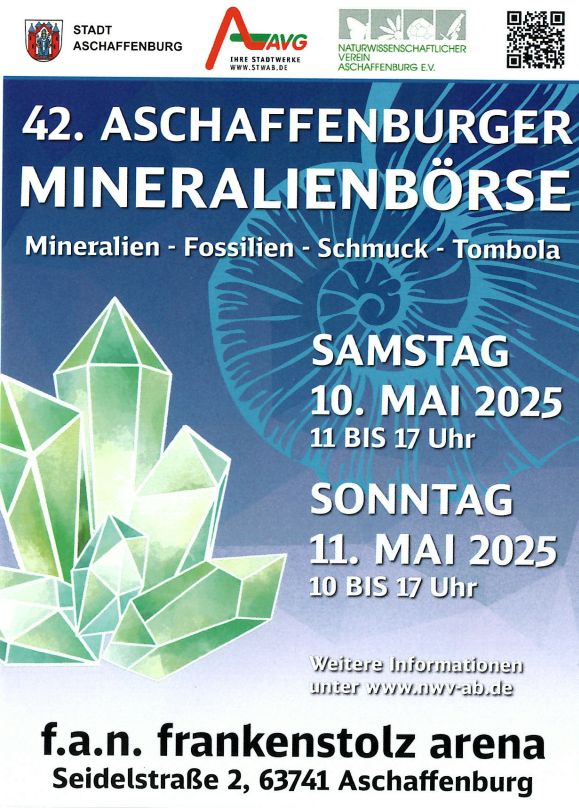 Flyer Mineralienbrse Aschaffenburg 2025